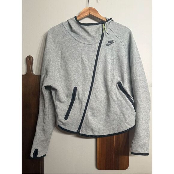 Nike Gray Tech Butterfly Full Zip Hoodie Sweatshirt Small - Picture 1 of 6
